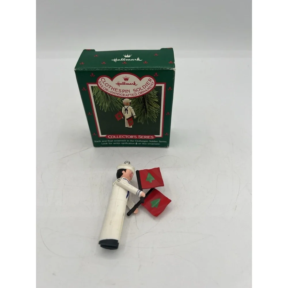 🎄Hallmark Keepsake Ornament–Clothespin Soldier–Collector's Series #6 Final-1987